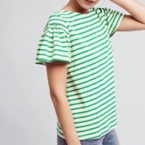 Anthropologie Striped Tee Postmark M